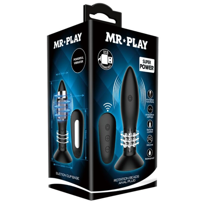 Thumbnail: MR PLAY - PLUG CON BOLAS ROTADORAS NEGRO CONTROL REMOTO