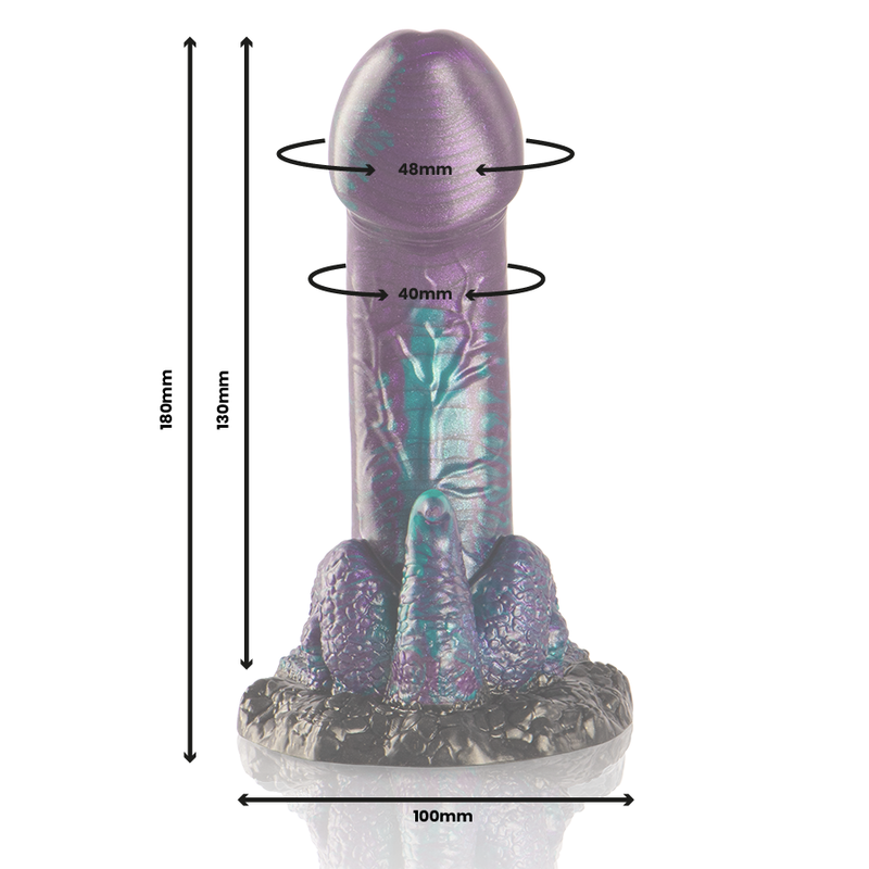 Thumbnail: EPIC - BASILISK DILDO DOBLE PLACER ESCAMOSO TAMAÑO PEQUEÑO