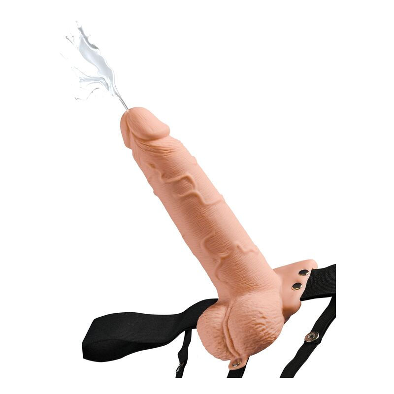 FETISH FANTASY SERIES - ARNÉS AJUSTABLE PENE REALÍSTICO CON TESTÍCULOS SQUIRT...