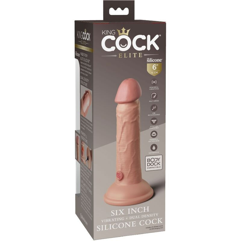 Thumbnail: KING COCK - ÉLITE DILDO REALÍSTICO VIBRADOR & SILICONA 15.2 CM