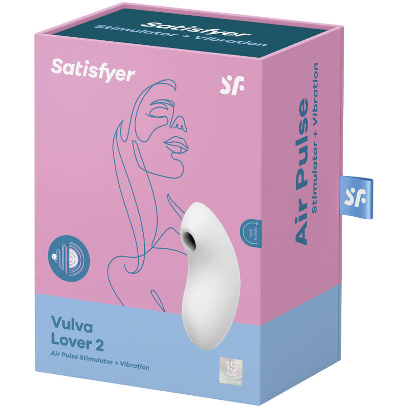 Thumbnail: SATISFYER - VULVA LOVER 2 ESTIMULADOR Y VIBRADOR BLANCO