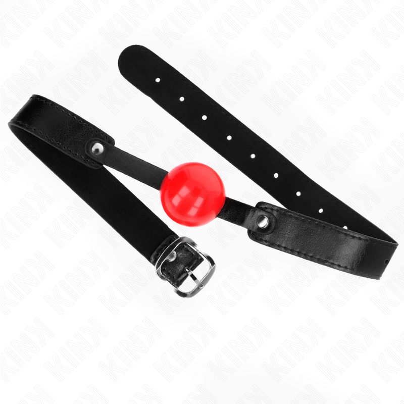 Thumbnail: KINK - MORDAZA DE BOLA 4 CM SUAVE DE TPE MODELO 1 66 x 2.5 CM AJUSTABLE 41-61 CM