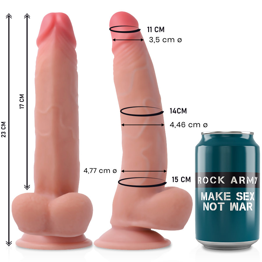 Thumbnail: ROCKARMY - LEOPARD DILDO REALISTA DUAL DENSITY 23 CM -O- 4.77 CM