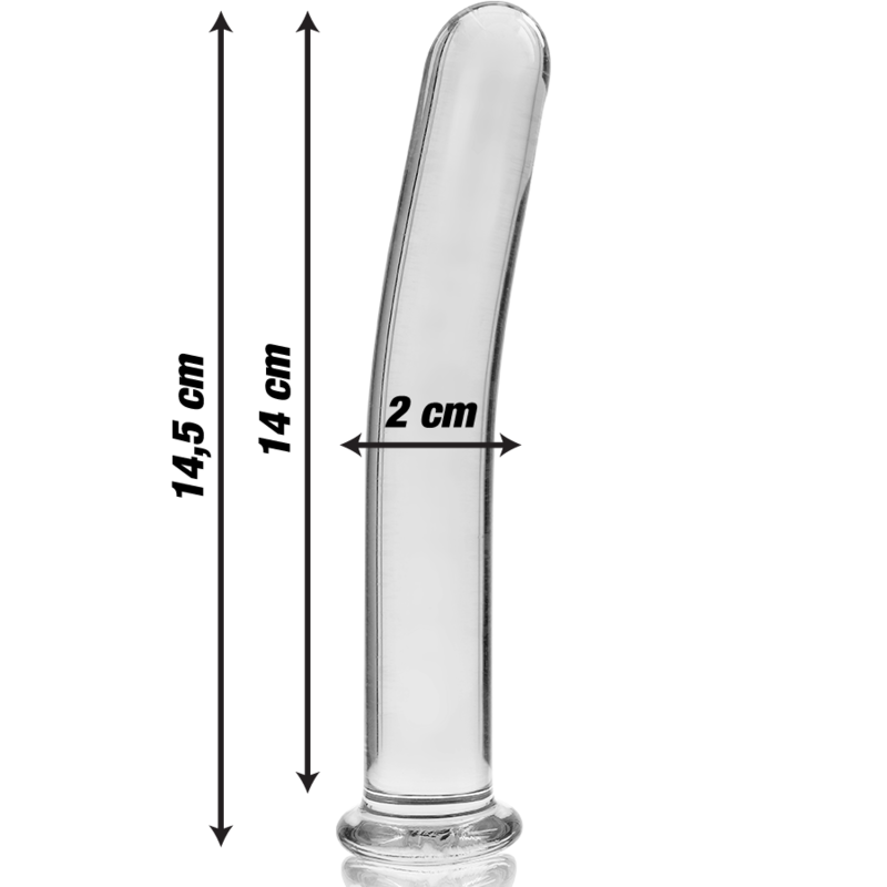 Thumbnail: NEBULA SERIES BY IBIZA - MODELO 8 DILDO CRISTAL TRANSPARENTE 14.5 CM -O- 2 CM