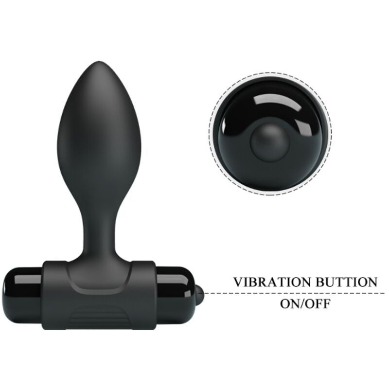 Thumbnail: PRETTY LOVE - VIBRA BUTT PLUG ANAL 10 VIBRACIONES NEGRO