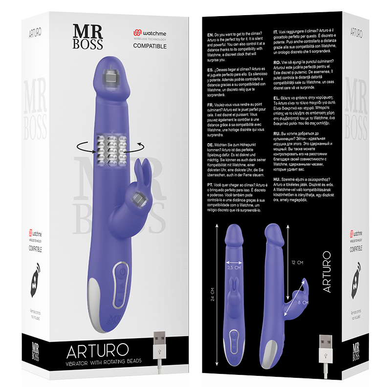 Thumbnail: MR BOSS - ARTURO VIBRATOR & ROTATOR COMPATIBLE CON WATCHME WIRELESS TECHNOLOGY