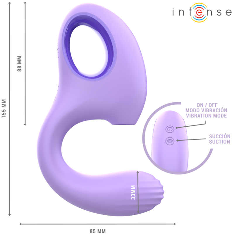 Thumbnail: INTENSE - BAXTER VIBRADOR & ESTIMULADOR VIOLETA