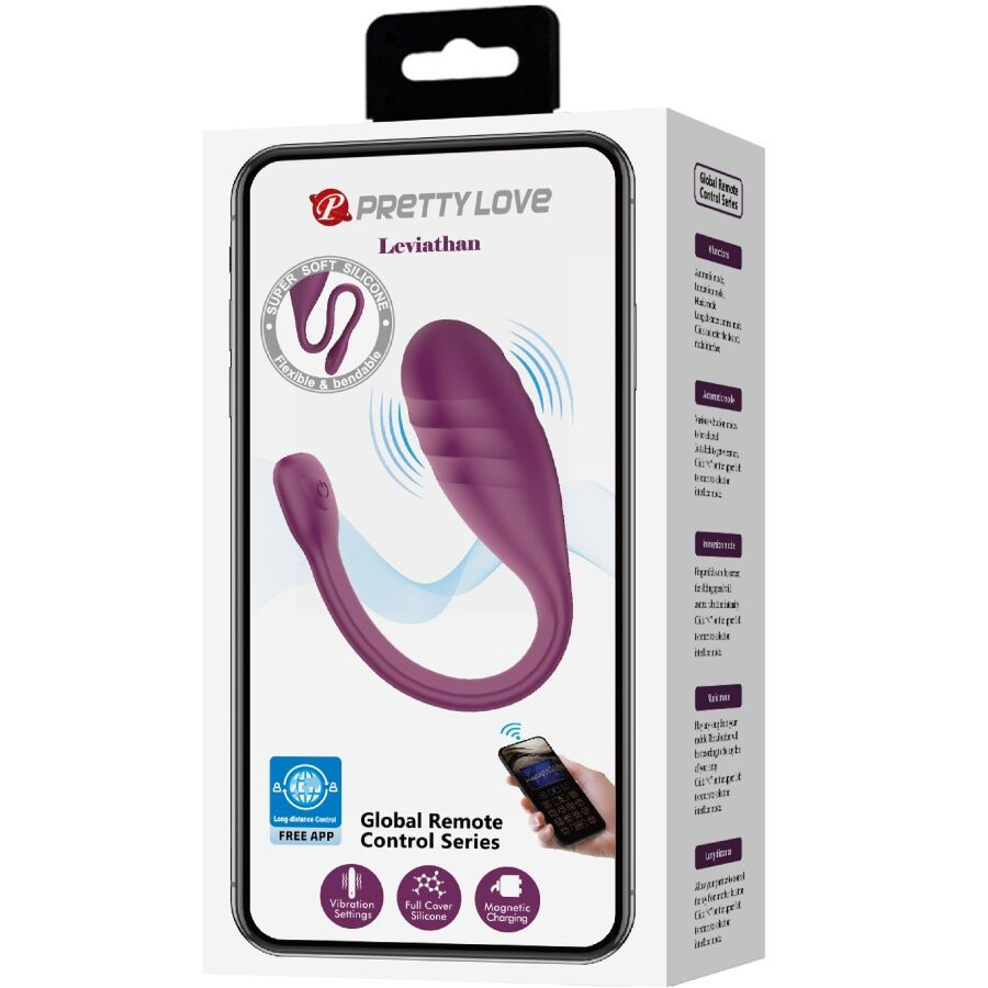 Thumbnail: PRETTY LOVE - LEVIATHAN VIBRADOR CONTROLADO POR APP MORADO