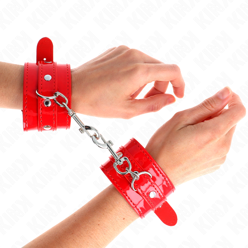 Thumbnail: KINK - MUÑEQUERAS CON TACHUELAS ROJO AJUSTABLE 23-33 CM