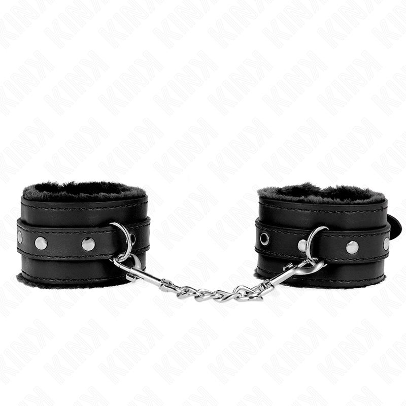 KINK - MUÑEQUERAS FORRADAS PREMIUM NEGRO CON CORREA NEGRO AJUSTABLE 17-29 CM ...