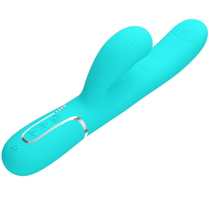 Thumbnail: PRETTY LOVE - PERLITA VIBRADOR PUNTO G 3 EN 1 MULTIFUNCIÓN VERDE AGUA