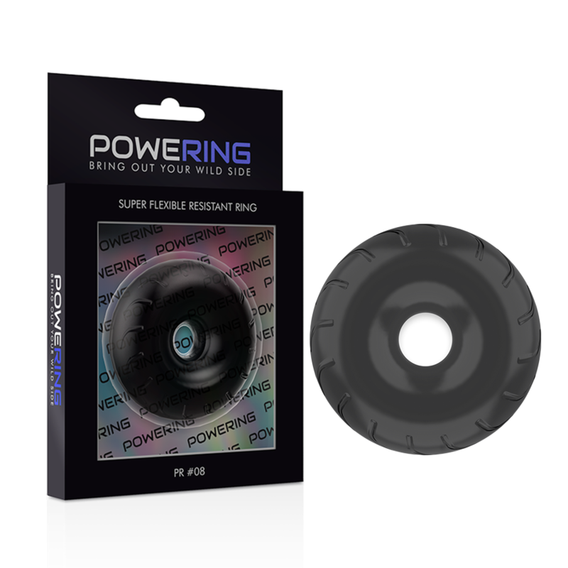Thumbnail: POWERING - SUPER FLEXIBLE Y RESISTENTE ANILLO PENE  5CM PR08 NEGRO