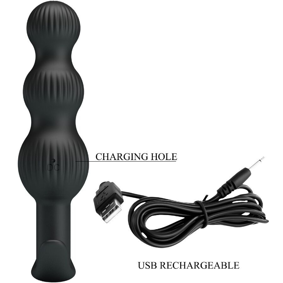 Thumbnail: PRETTY LOVE - SIDNEY VIBRADOR ANAL 10 VIBRACIONES NEGRO