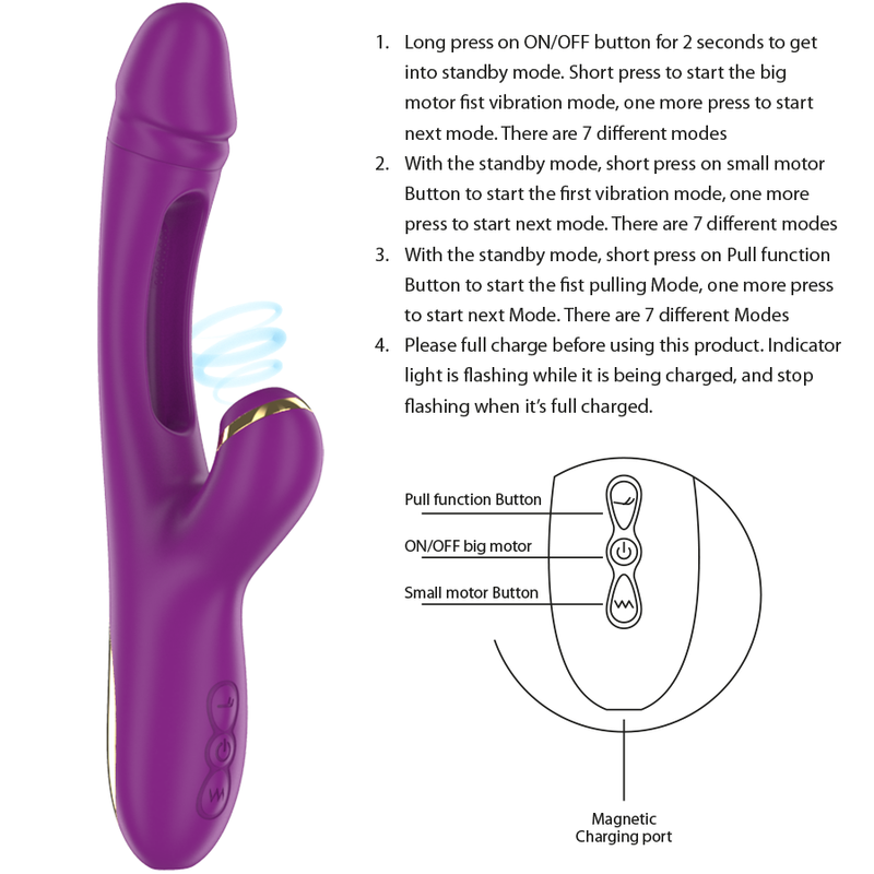 Thumbnail: INTENSE - ATENEO VIBRADOR MULTIFUNCIÓN RECARGABLE 7 VIBRACIÓNES CON LENGUA OS...