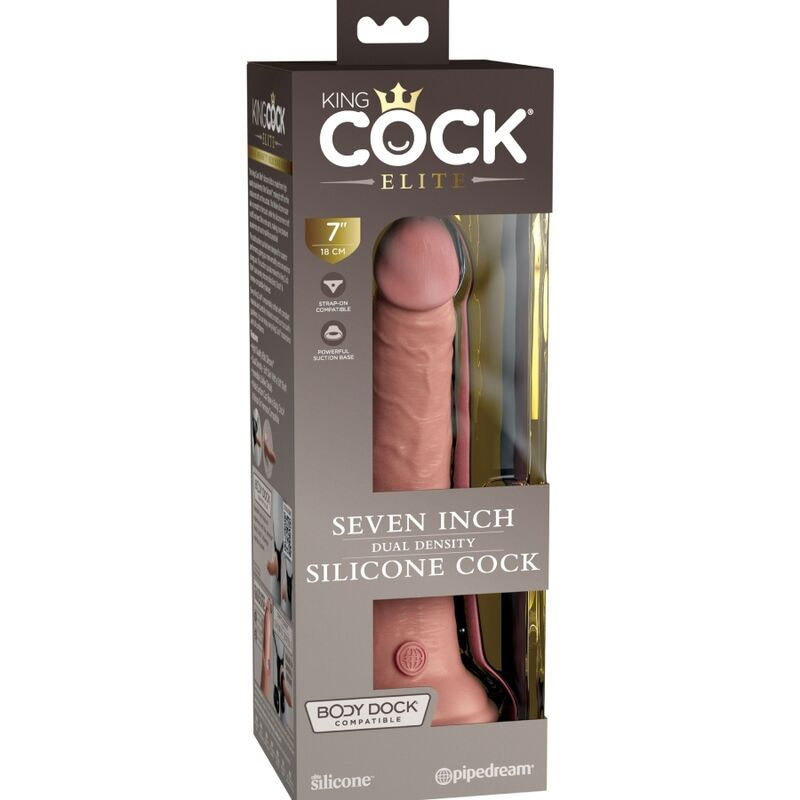 Thumbnail: KING COCK - ÉLITE DILDO REALÍSTICO SILICONA 17.8 CM