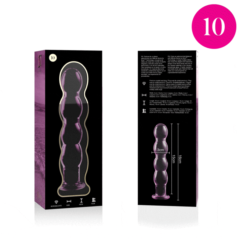 Thumbnail: NEBULA SERIES BY IBIZA - MODELO 10 DILDO CRISTAL ROSA 16.5 CM -O- 3.5 CM