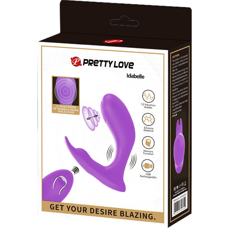 Thumbnail: PRETTY LOVE - IDABELLE VIBRATION & PULSATION CONTROL REMOTO VIOLETA