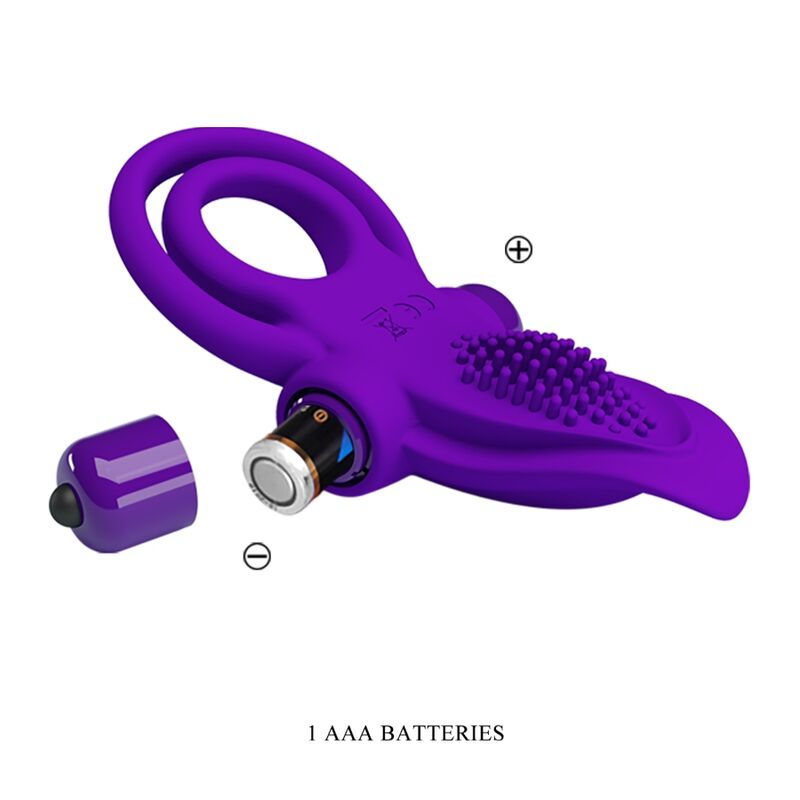 Thumbnail: PRETTY LOVE - ANILLO VIBRADOR PARA PENE MORADO