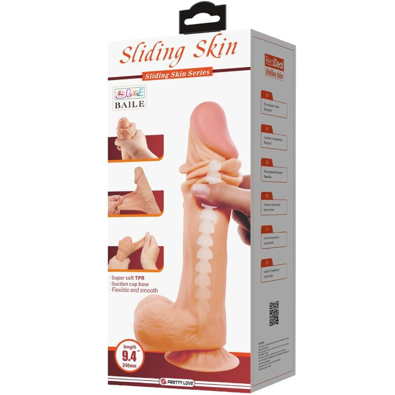 Thumbnail: PRETTY LOVE - SLIDING SKIN SERIES DILDO REALÍSTICO CON VENTOSA PIEL DESLIZANT...