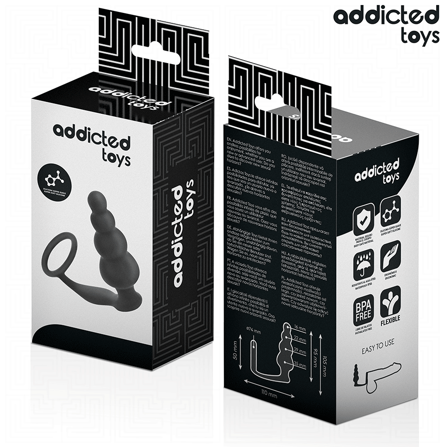 Thumbnail: ADDICTED TOYS - PLUG ANAL CON ANILLO SILICONA MODELO 5