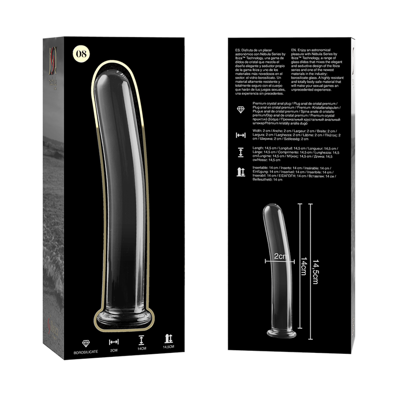 Thumbnail: NEBULA SERIES BY IBIZA - MODELO 8 DILDO CRISTAL TRANSPARENTE 14.5 CM -O- 2 CM