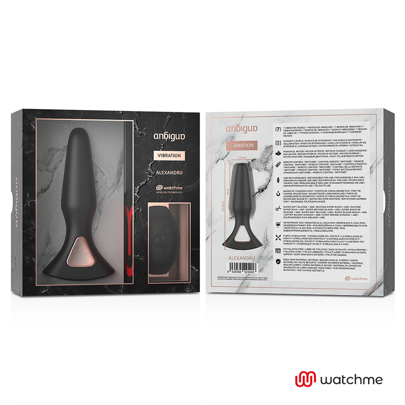 Thumbnail: ANBIGUO - WATCHME CONTROL REMOTO VIBRADOR PLUG ANAL ALEXANDRU