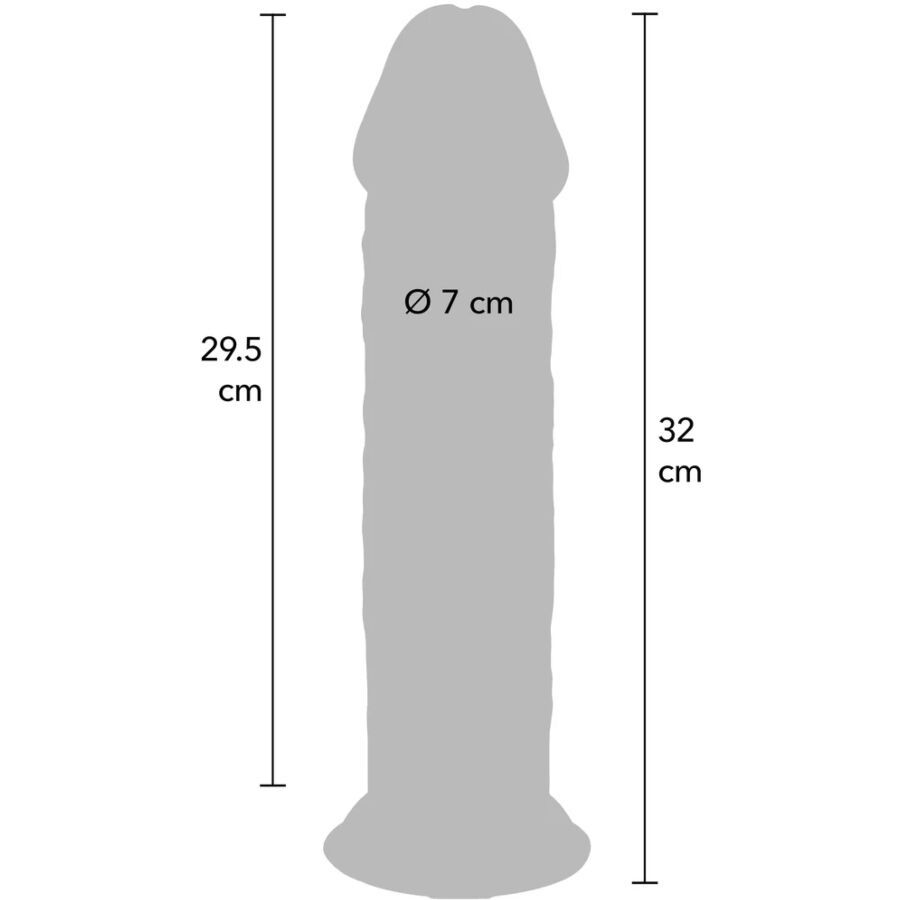 Thumbnail: GET REAL - DILDO DELUXE DONG GRUESO DE DOBLE DENSIDAD TPE 32 CM