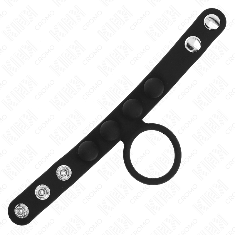 Thumbnail: KINK - ANILLO PENE CUERO 3.5 CM CON CIERRE A PRESIÓN 23 X 2 CM