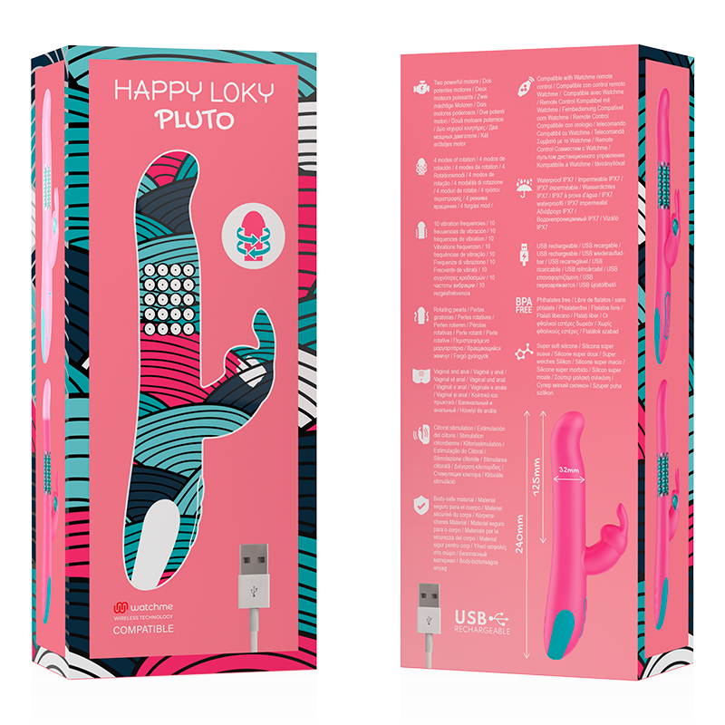 Thumbnail: HAPPY LOKY - PLUTO RABBIT VIBRATOR & ROTATOR COMPATIBLE CON WATCHME WIRELESS ...