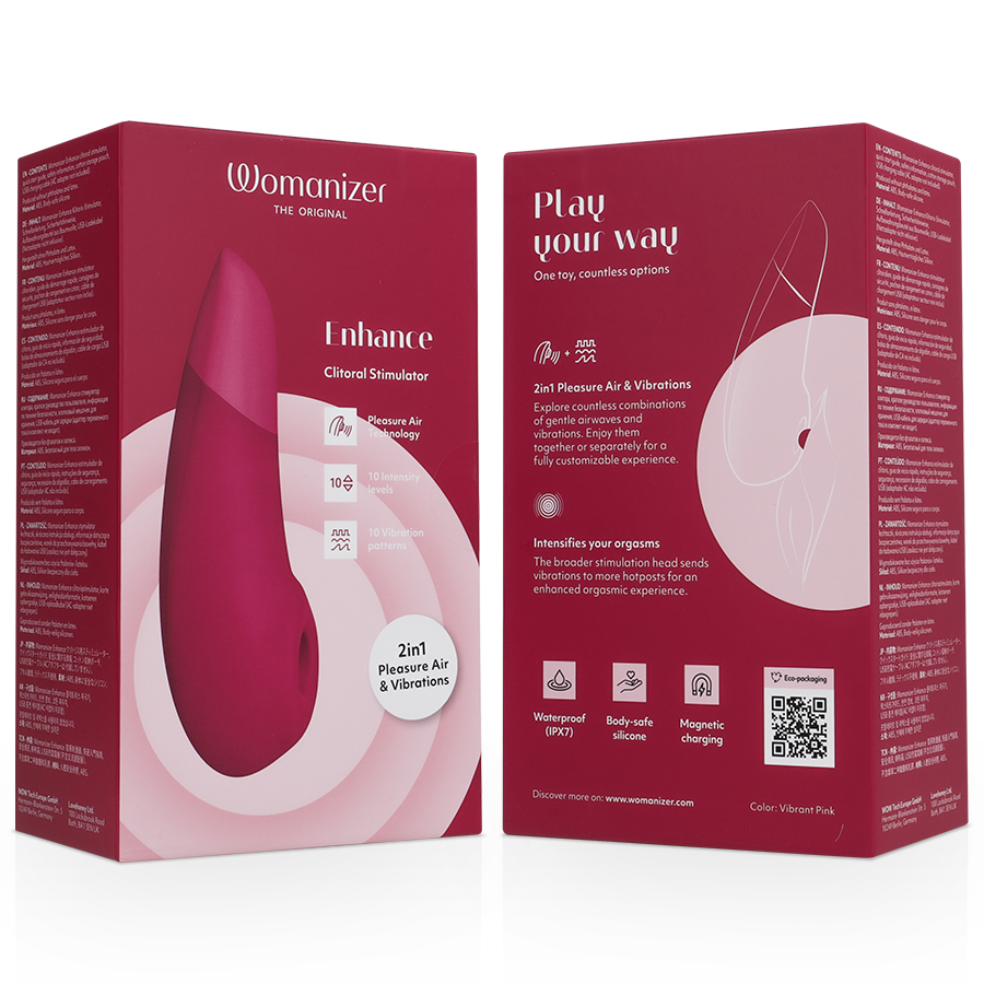 Thumbnail: WOMANIZER - ENHANCE ESTIMULADOR DE CLITORÍS ROSA VIBRANTE