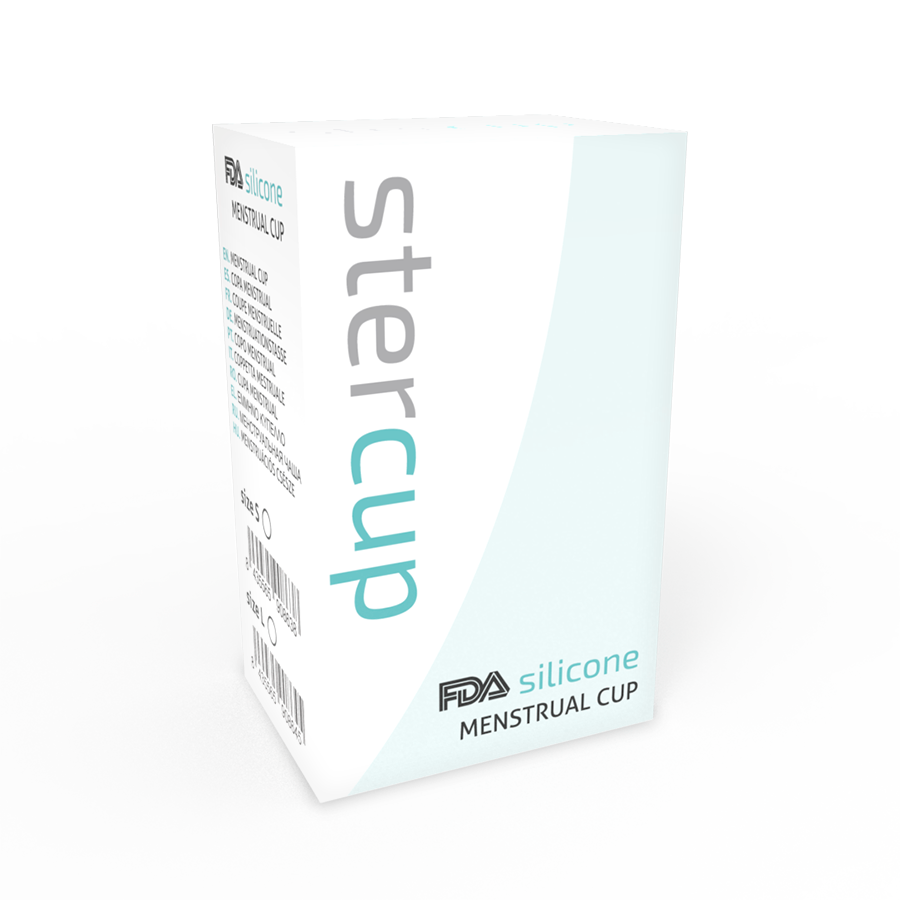 Thumbnail: STERCUP - COPA MENSTRUAL FDA SILICONA AQUAMARINA - TALLA L