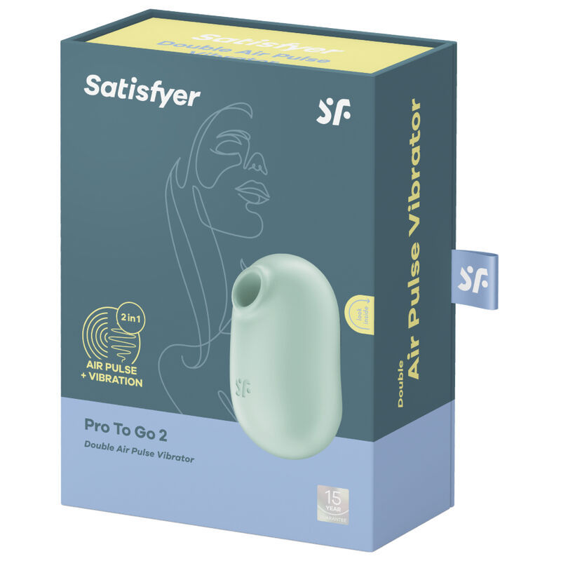 Thumbnail: SATISFYER - PRO TO GO 2 ESTIMULADOR Y VIBRADOR DOBLE VERDE