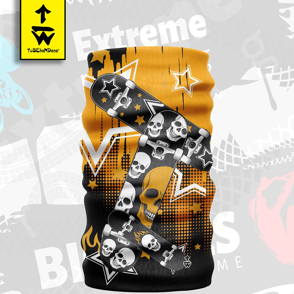 b2b Skate Skull - Kaykay Spor OEKO-TEX 100 Bandanası