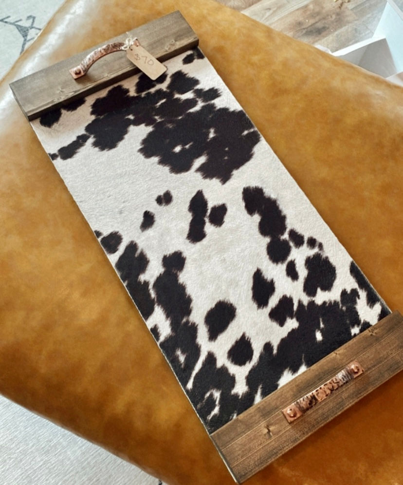 Thumbnail: Wooden Cow Print Tray 