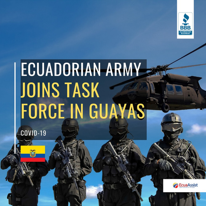 ECUADORIAN ARMY SENDS PROTECTION SUPPLIES TO THE JOINT TASK FORCE
