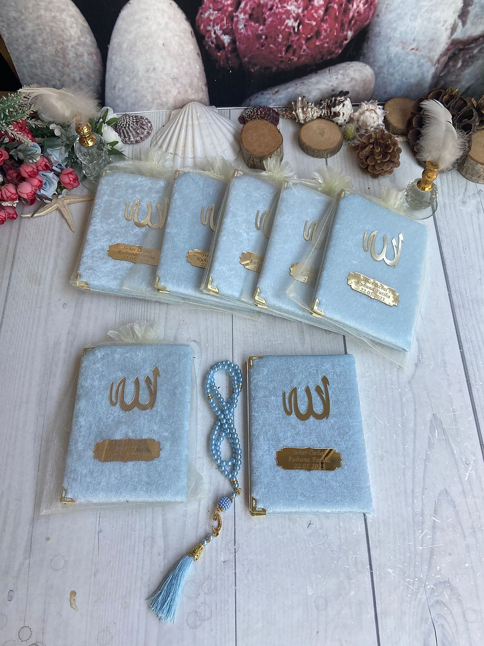 Thumbnail: Kadife Yasin-i Şerif  & İnci Tespih - Mevlüt Hediyelik Yasin 10'lu Set