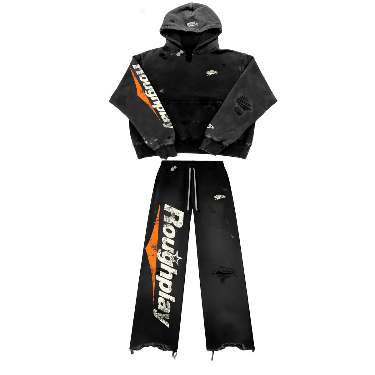 roughplay Sweatsuit - Black/Orange