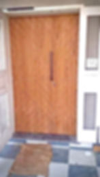 Geometric Wooden Door