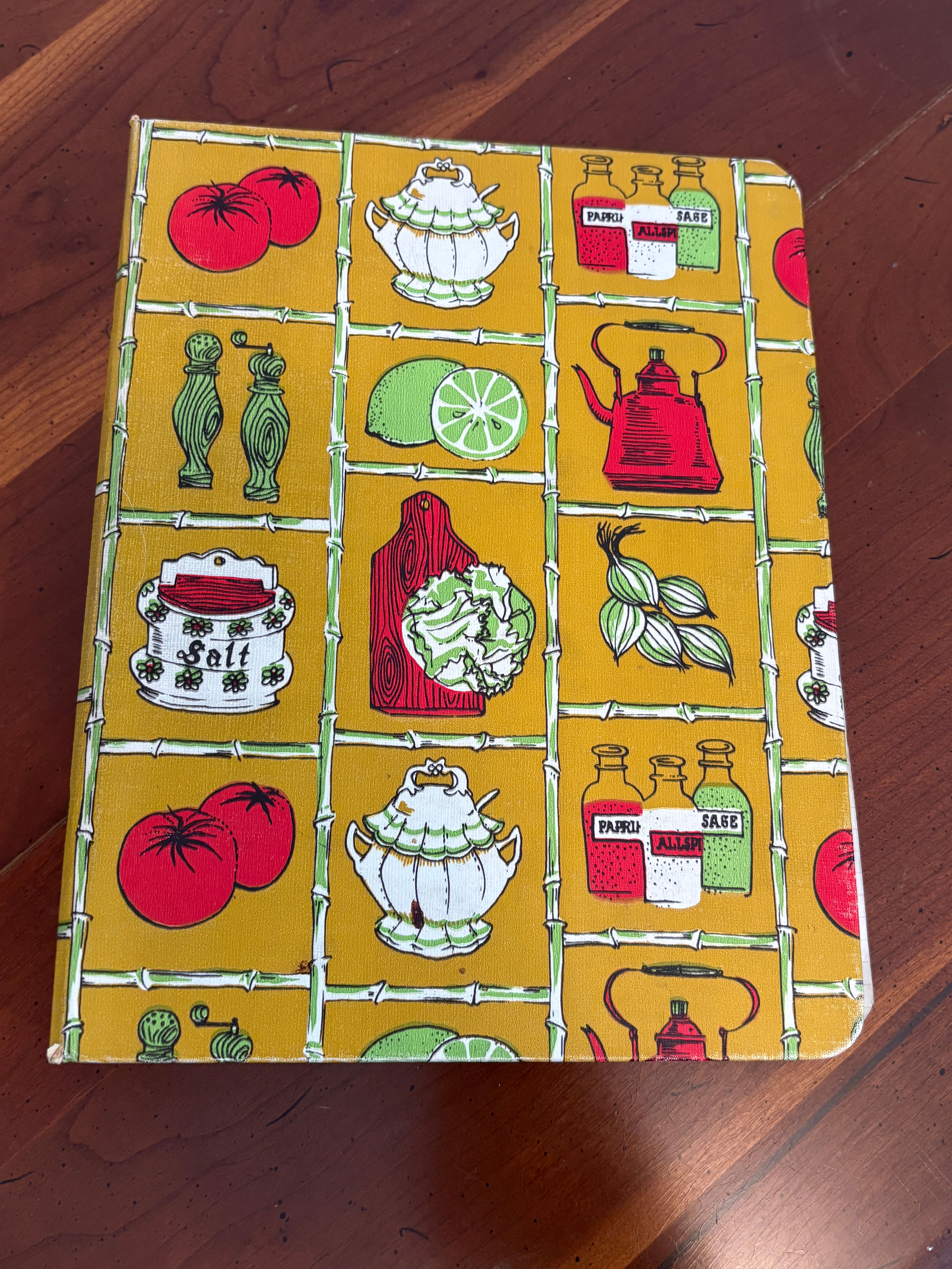 Vintage Mustard Yellow Cookbook 3-Ring Binder