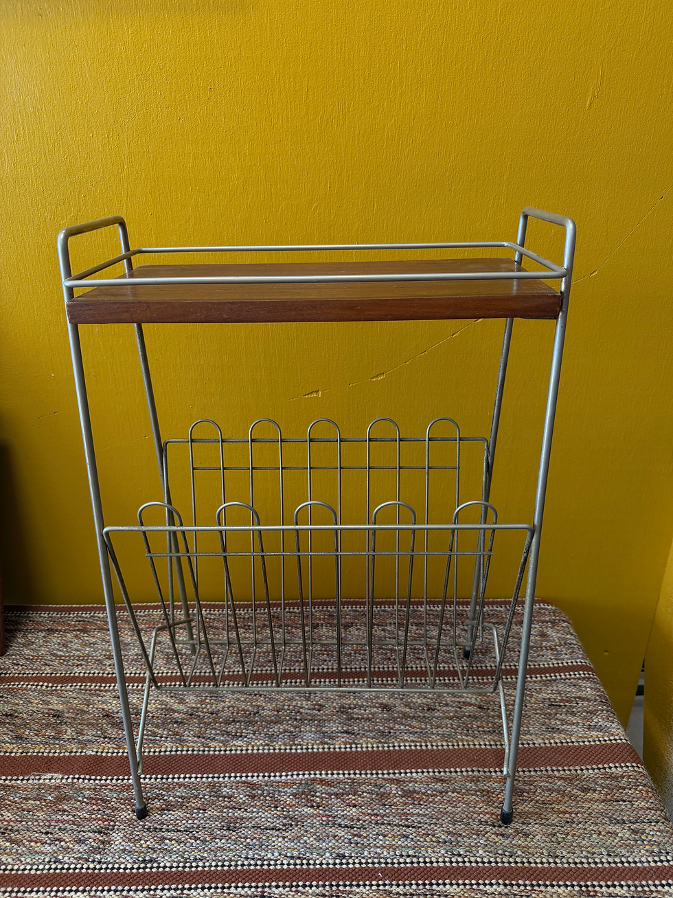 Thumbnail: Teak Side Table Magazine Rack