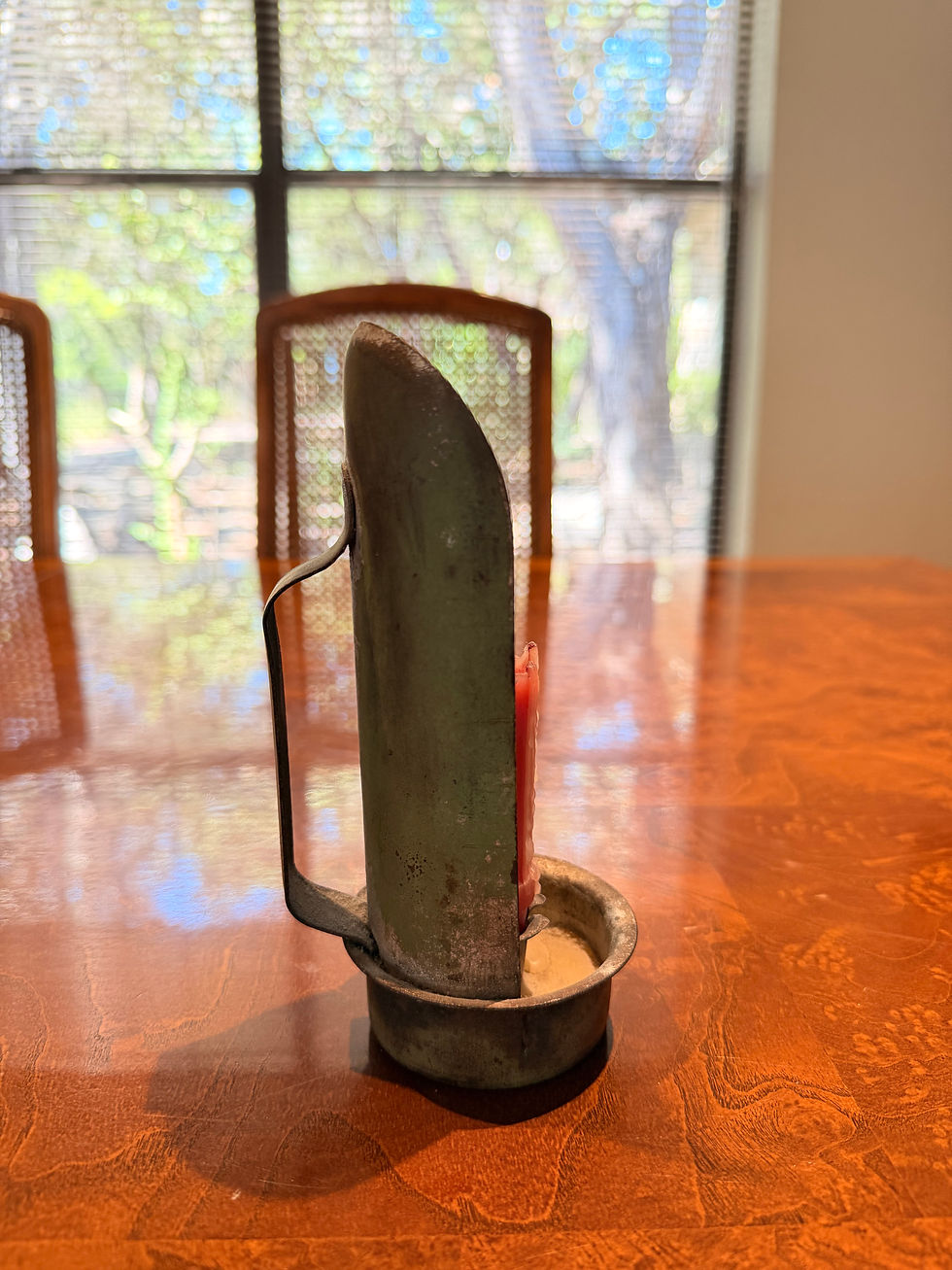 Thumbnail: Vintage Farmstead Tin Candle Holder 