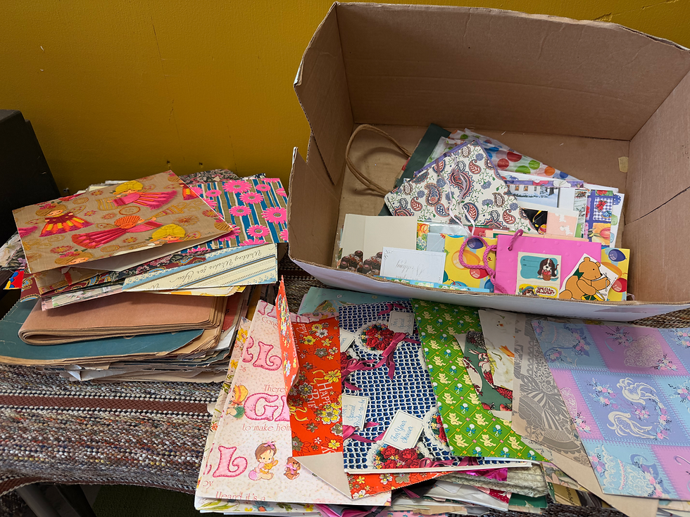 Thumbnail: Vintage Paper Ephemera Lot - Greeting Cards, Gift Wrap, Scrap Books