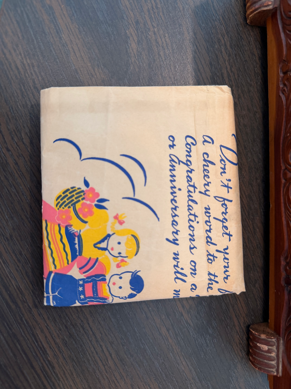 Thumbnail: Vintage Baby Announcements (Set of 5) & Hallmark Bag