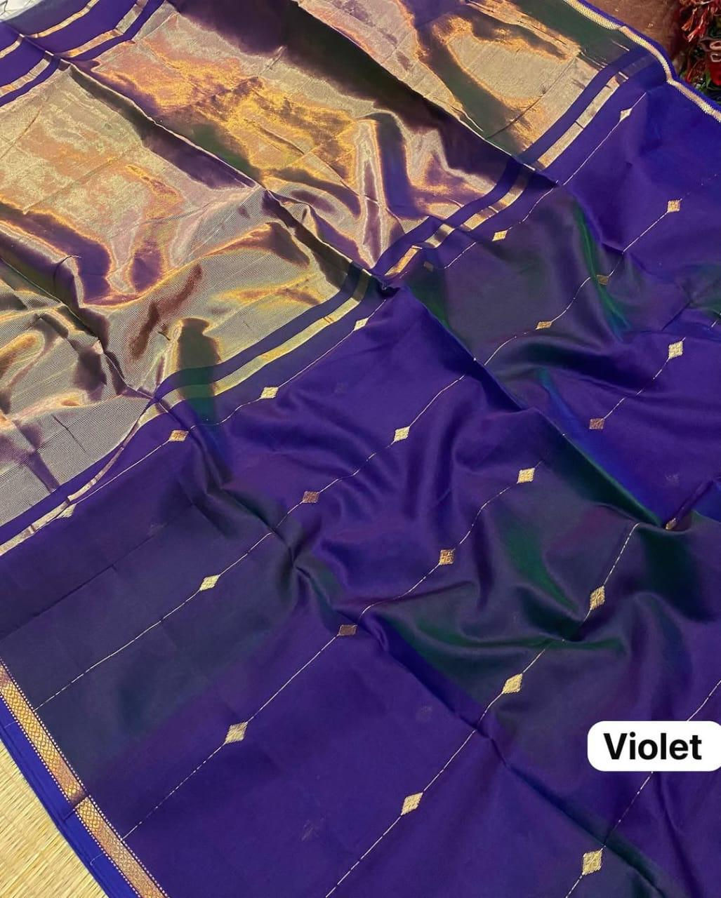 Maheshwari silk - Violet