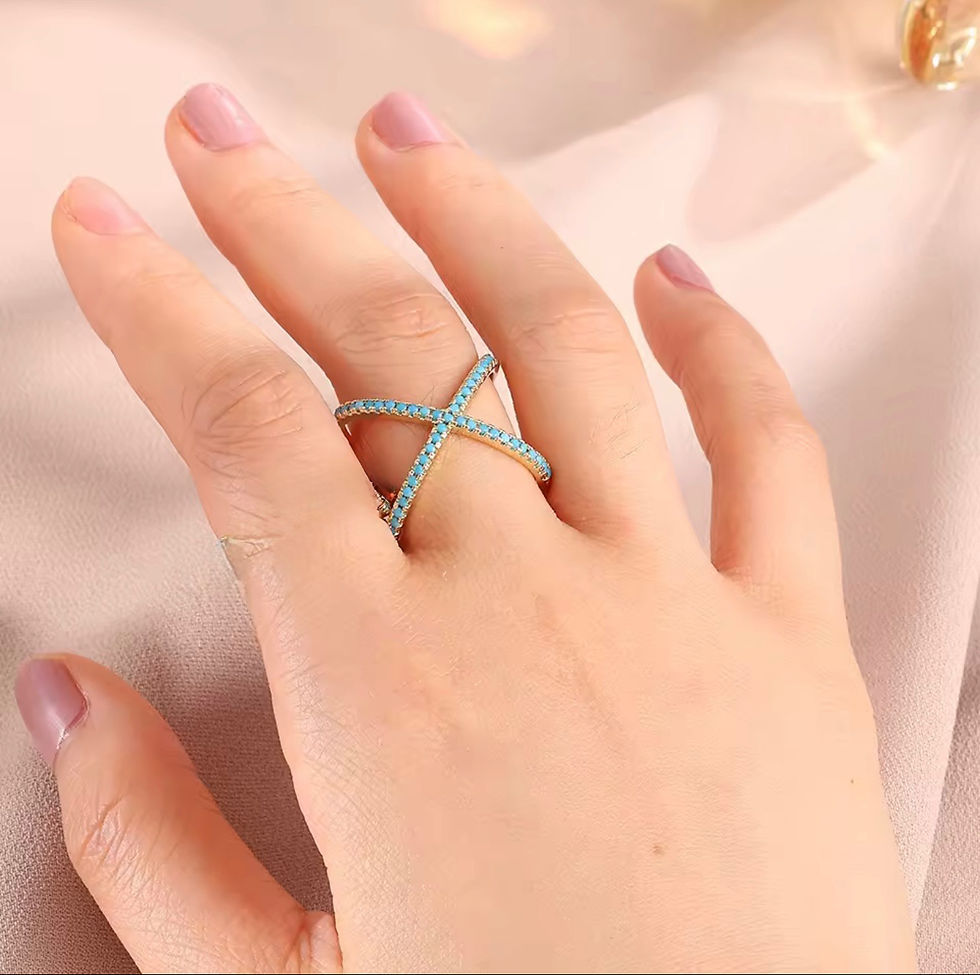 Thumbnail: Crossover Turquoise Ring