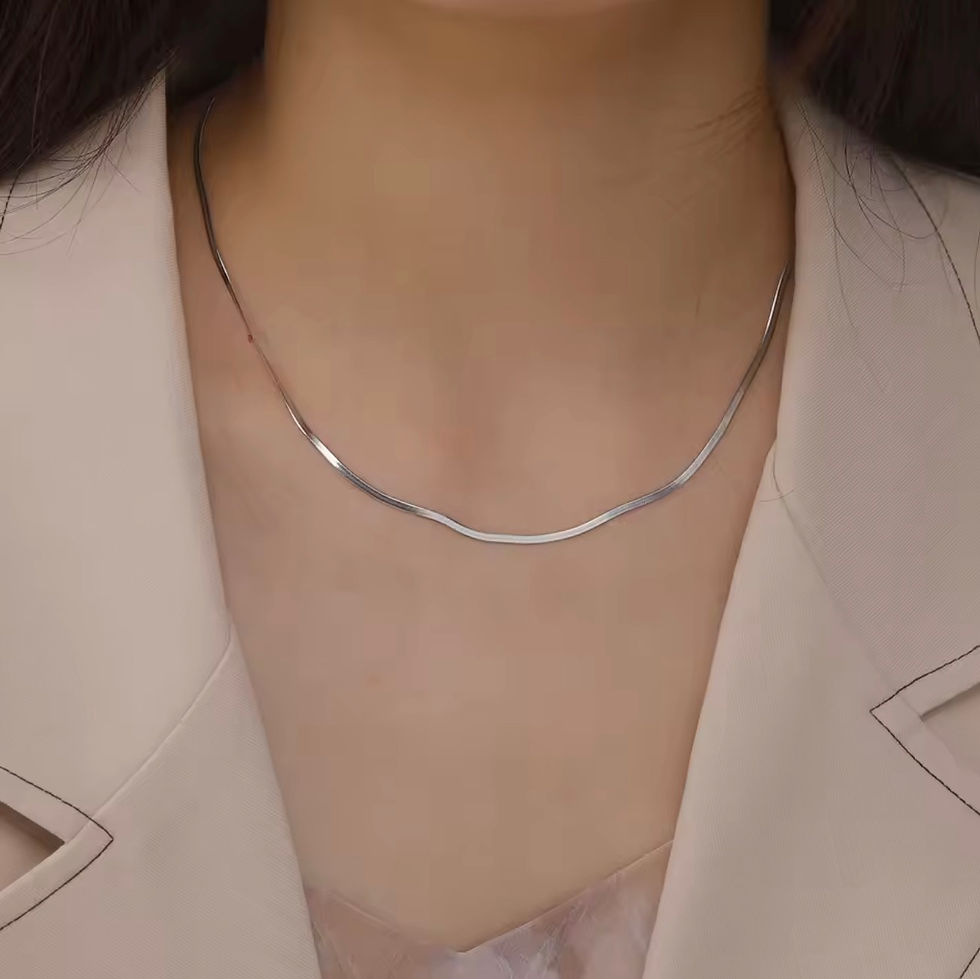 Thumbnail: Stainless Steel Snake Chain Necklace
