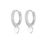 Thumbnail: Petite hoop earrings with heart charm - white 