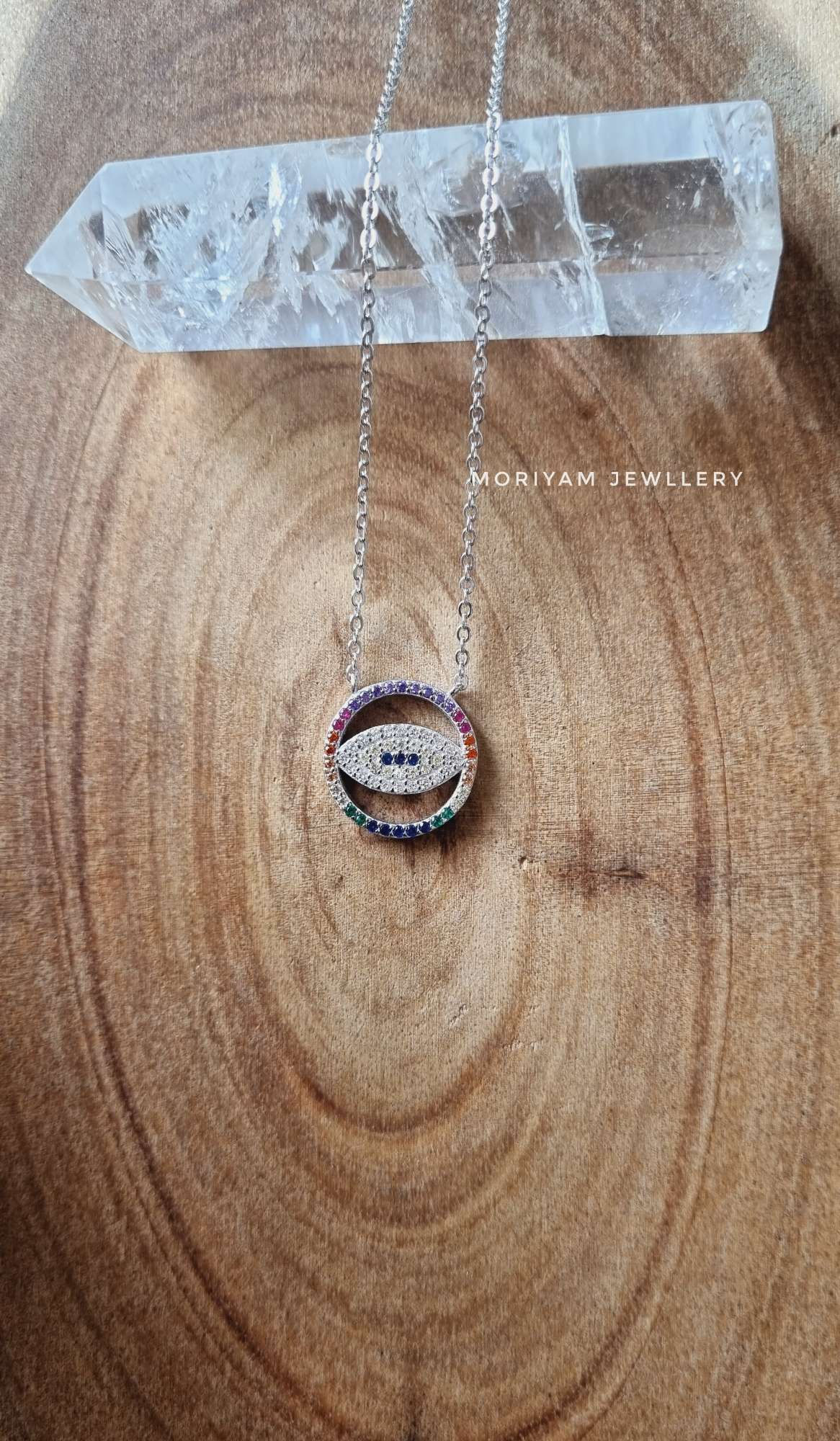 שרשרת עין צבעונית 