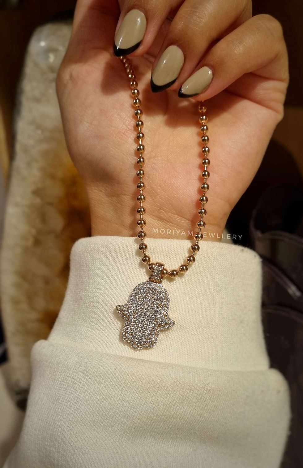 תמונה ממוזערת: שרשרת חמסה רוזגולד קלאסית 