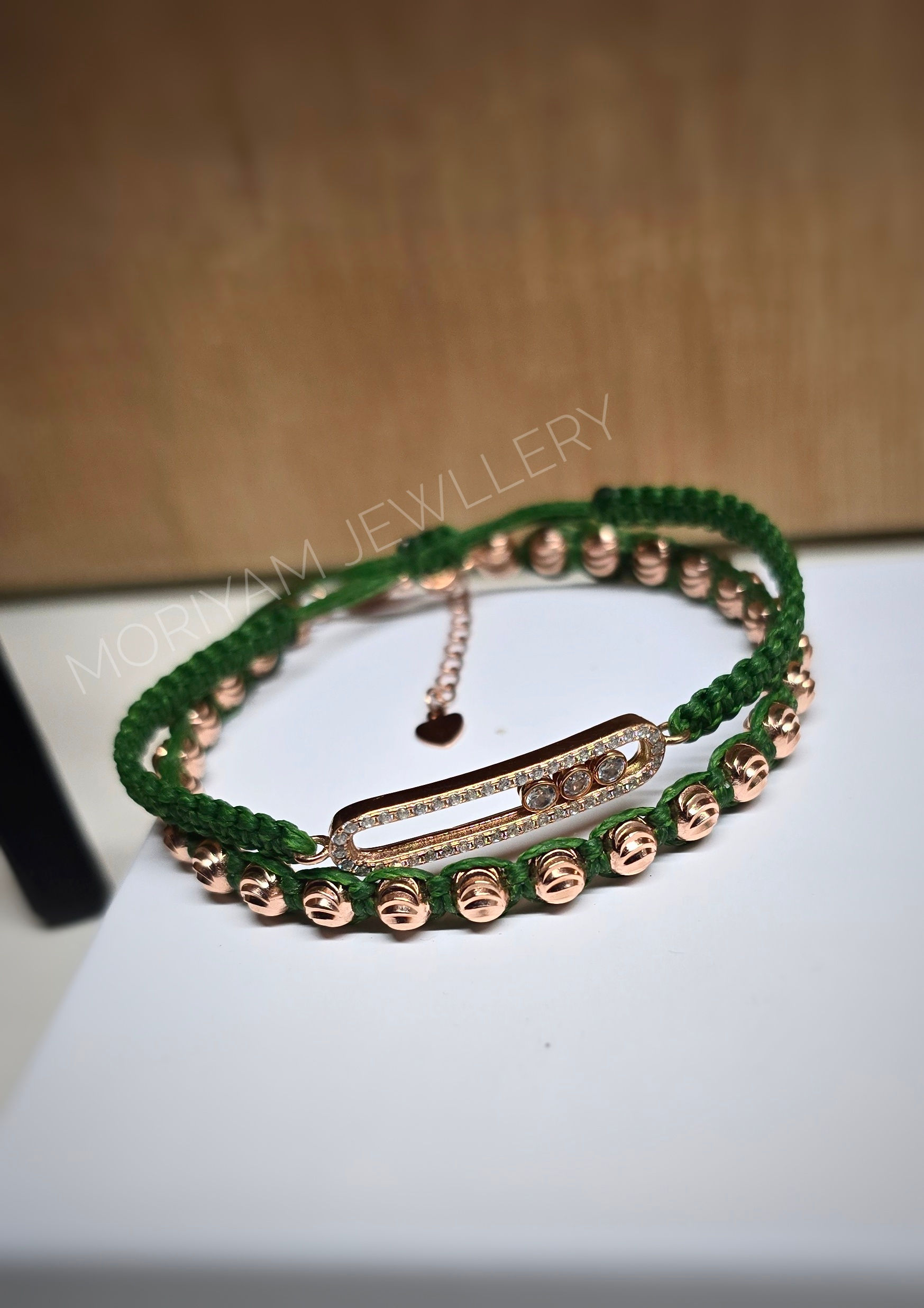 סט צמידים צמיד מסיקה וכדורים חיתוך מקרמה